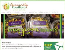 Tablet Screenshot of communityfoodbankofsbc.org